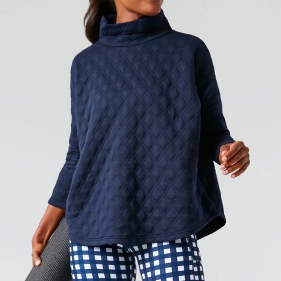 Tuckernuck Tops - Tuckernuck TNUCK Sport Navy Funnel Ally Swing Sweatshirt XS/S